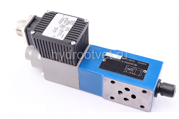 ZDBEE6VP2-1X/200G24K31M - Пропорциональный предохранительный клапан Ду6 (расход до 30 л/мин), давление регулировки до 200 бар, встроенные усилитель = есть, монтаж - модульный