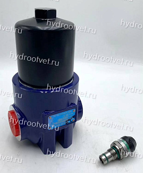 WKFMNDW/HC110LDD25D1.X/L24 - Линейный фильтр гидравлический сдвоенный модели FMND тонкость фильтрации 25 мкм, типоразмер 110, вид присоединения: резьба G3/4, материал корпуса - чугун, рабочее давление до 250 бар, визуально-электрический (лампа с напряжени